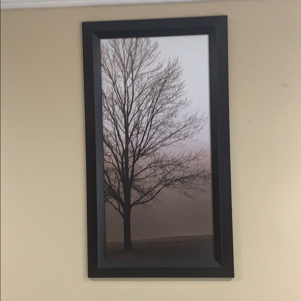 Tree decor picture with frame